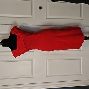 Brightest Red Form Fitting Dress